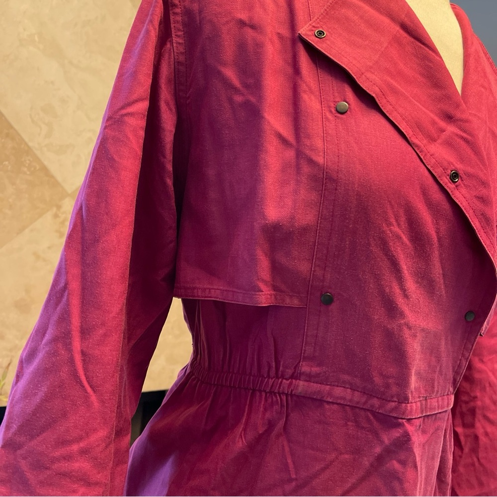 Pierre Cardin Boutique Shirt Dress 100% Silk Designer 80s 90s Retro Vintage Pink - Picture 5 of 11